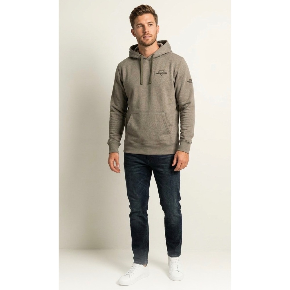 The North Face Black Diamond Circular Design Hoodie Olive Green Mens Large